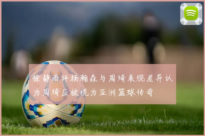 徐静雨评杨瀚森与周琦表现差异认为周琦应被视为亚洲篮球传奇